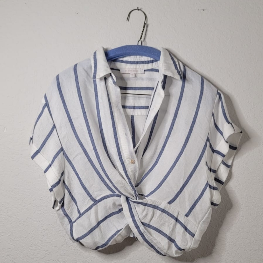 Olivaceous Striped Crop Top - M
